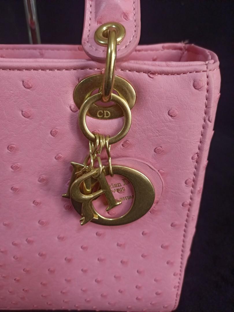 Ostrich handbag Dior Pink in Ostrich - 35720718