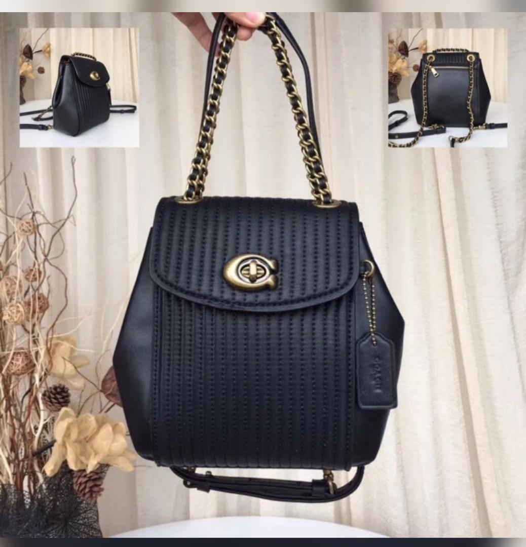 Coach parker 16 hotsell quilted leather backpack