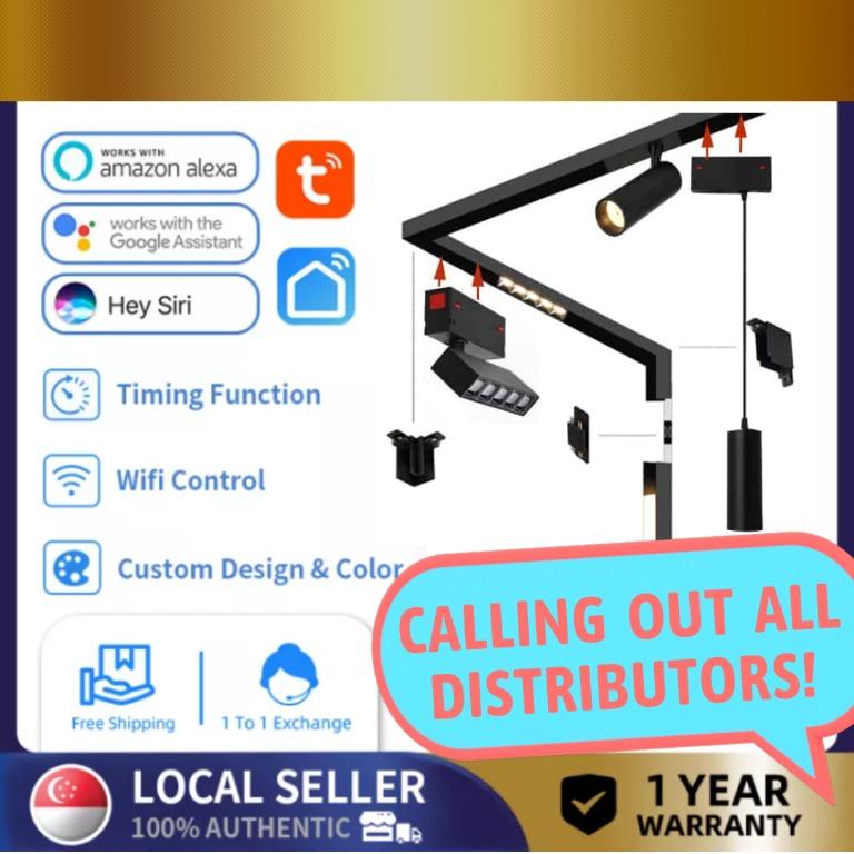 Complete Set Smart Tracks Lighting, Dimmer, Adjustable