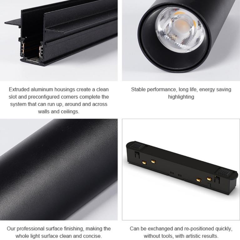 Complete Set Smart Tracks Lighting, Dimmer, Adjustable