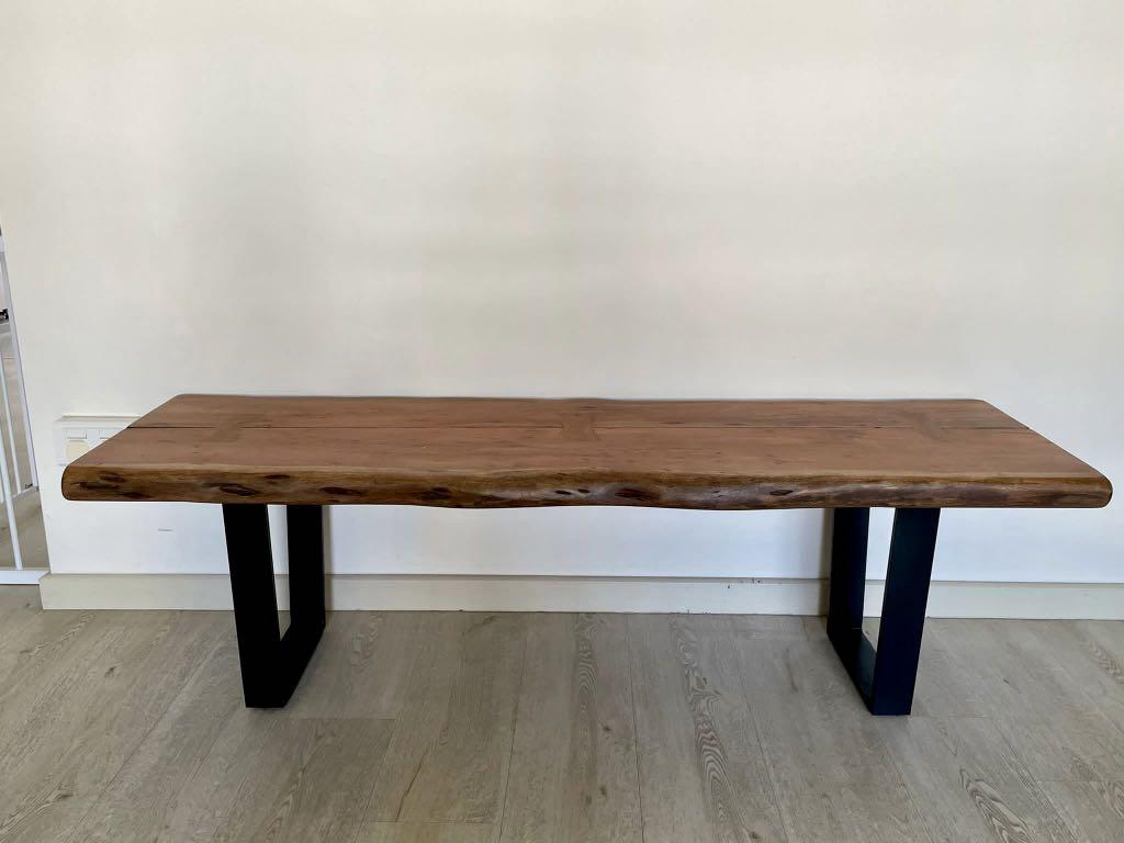 Crate & Barrel Yukon Natural Coffee Table / Bench, Furniture & Home