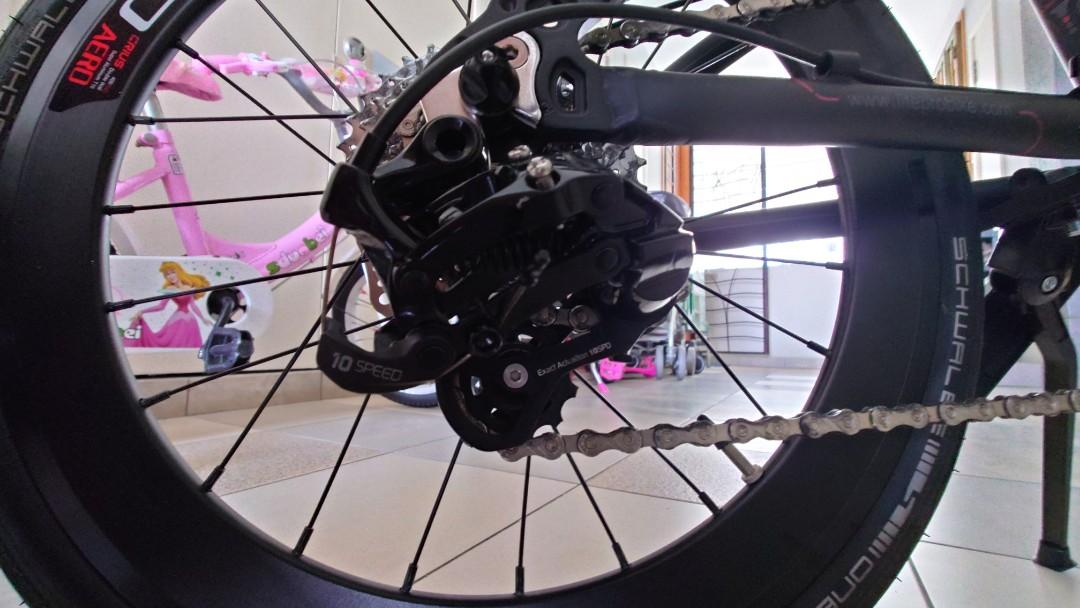 Crius Master D (Category: Bicycles) located in Singapore. Submitted by sw71969 (Listing ID 1162215833, Image 4). Description: Crius Master D for sale. High specs model, what you see is what you get. - 10speed SRAM GX - Ergon like grips - Hollowtech BB - upgraded 56T chainring - litepro aero wheelset - schwalbe One tires - Hooge ultrasmooth smooth pedals - disc brakes - around 10kg with all accessories shown. Spotless clean chain and gears as seen