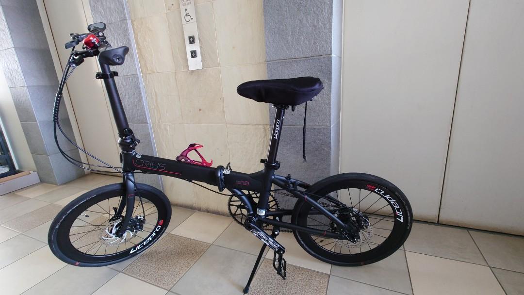 Crius Master D (Category: Bicycles) located in Singapore. Submitted by sw71969 (Listing ID 1162215833, Image 1). Description: Crius Master D for sale. High specs model, what you see is what you get. - 10speed SRAM GX - Ergon like grips - Hollowtech BB - upgraded 56T chainring - litepro aero wheelset - schwalbe One tires - Hooge ultrasmooth smooth pedals - disc brakes - around 10kg with all accessories shown. Spotless clean chain and gears as seen