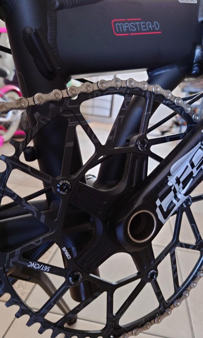 Crius Master D (Category: Bicycles) located in Singapore. Submitted by sw71969 (Listing ID 1162215833, Image 3). Description: Crius Master D for sale. High specs model, what you see is what you get. - 10speed SRAM GX - Ergon like grips - Hollowtech BB - upgraded 56T chainring - litepro aero wheelset - schwalbe One tires - Hooge ultrasmooth smooth pedals - disc brakes - around 10kg with all accessories shown. Spotless clean chain and gears as seen