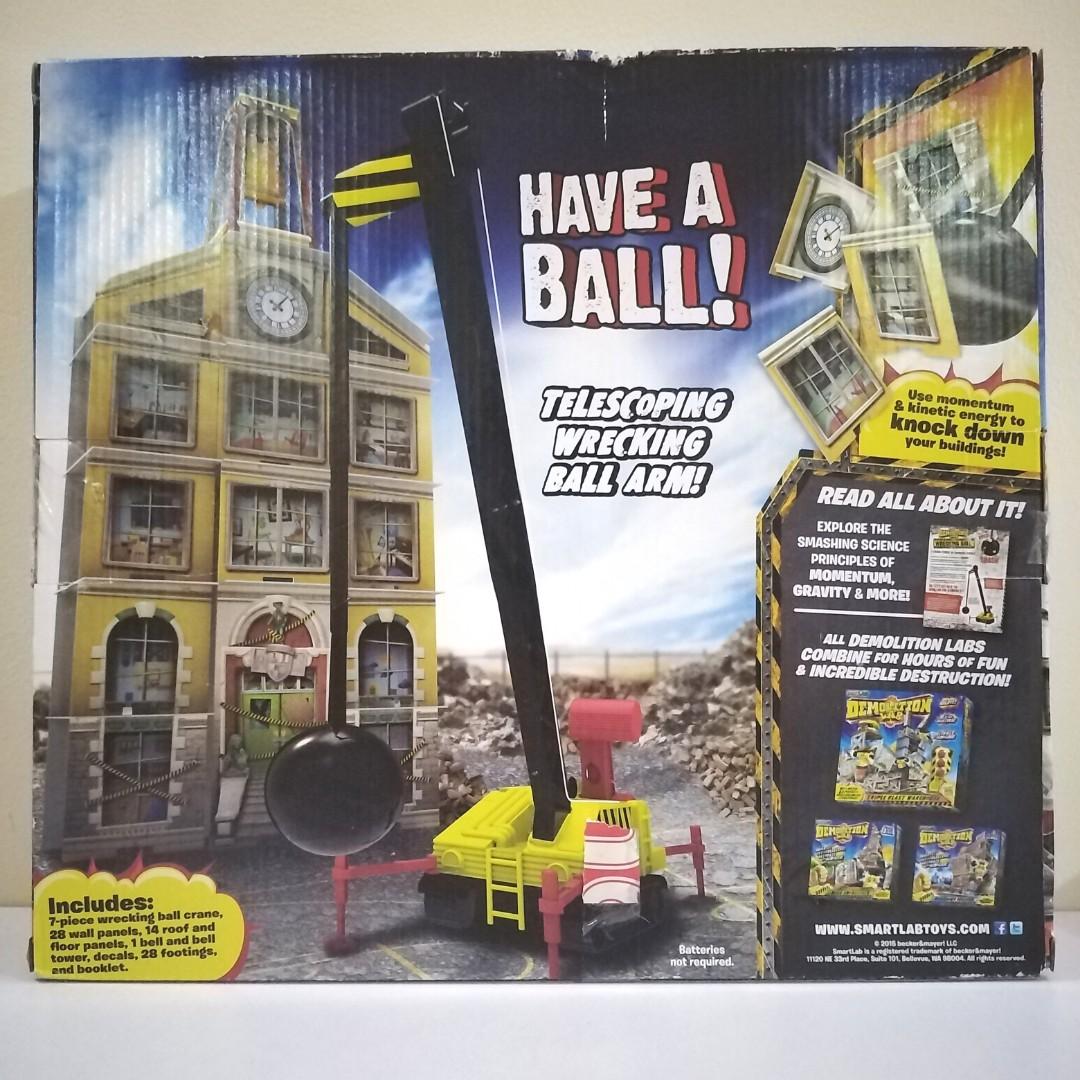 Demolition Lab Wrecking Ball Building Toy for Kids, Hobbies & Toys
