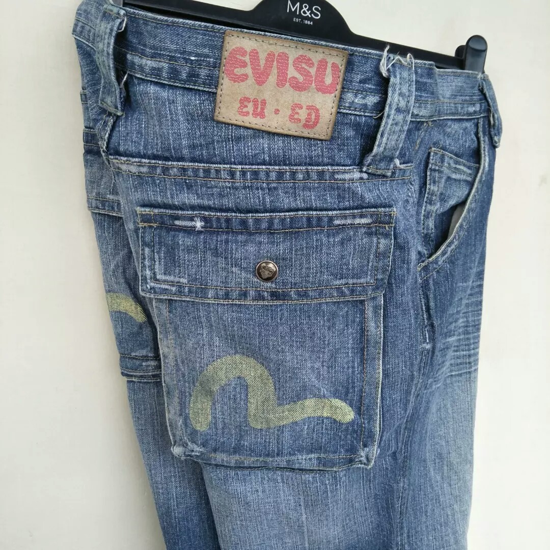 Evisu Jeans Size Fit 35, Fesyen Pria 