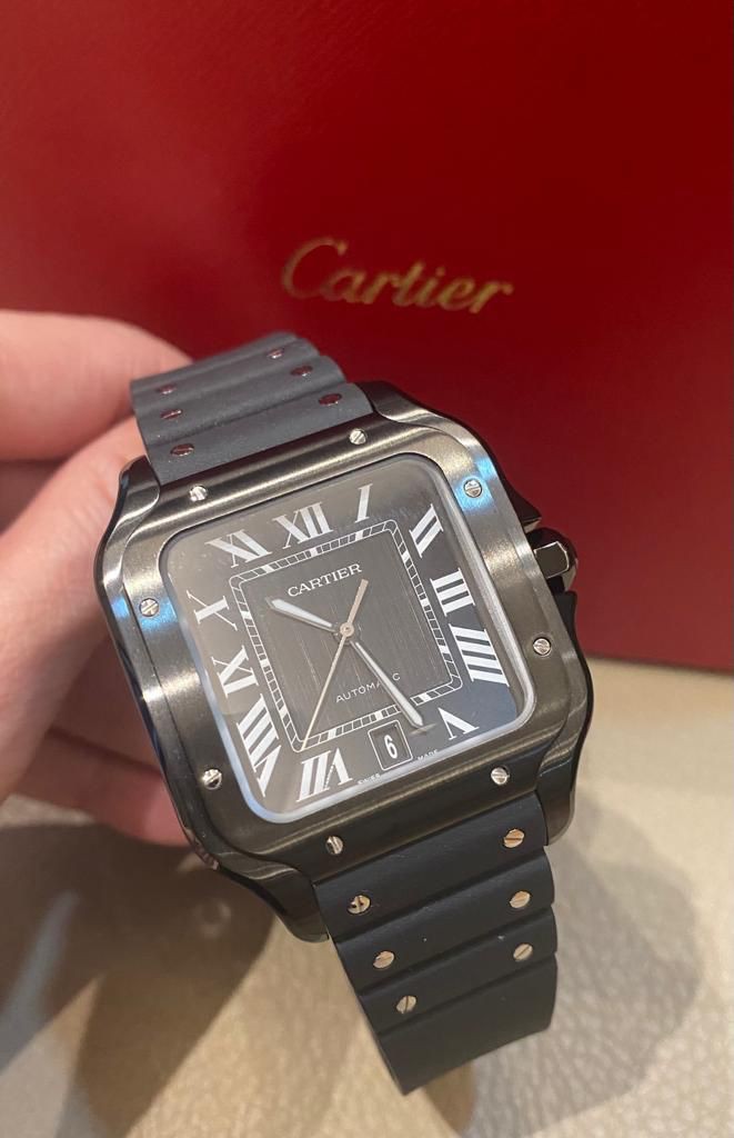 Last 1pcs BNIB Cartier Santos 100L DLC 