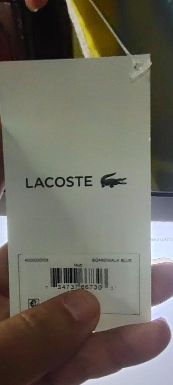 LACOSTE BOARDWALK STRIPE BEACH TOWEL (Category: Bedding & Towels) located in Malabon City. Submitted by gie_silva (Listing ID 1162195047, Image 2). Description: Stay stylish while seaside with the bold stripes and iconic crocodile logo featured on this super-soft Boardwalk cotton beach towel from Lacoste. Dimensions: 36" x 72" Soft cotton velvet on the face, absorbent terry cloth on the reverse Each towel sold individually; Includes 1 towel 390 G