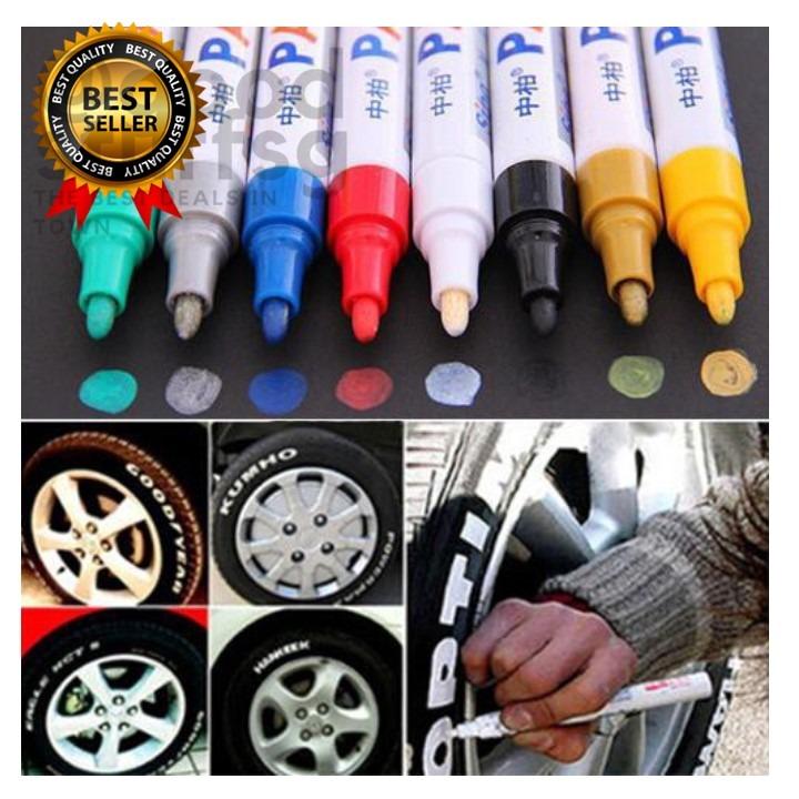 12 Pcs Waterproof Permanent Rubber Pen Paint Marker Car Tyre Tire Tread Paint  Pen