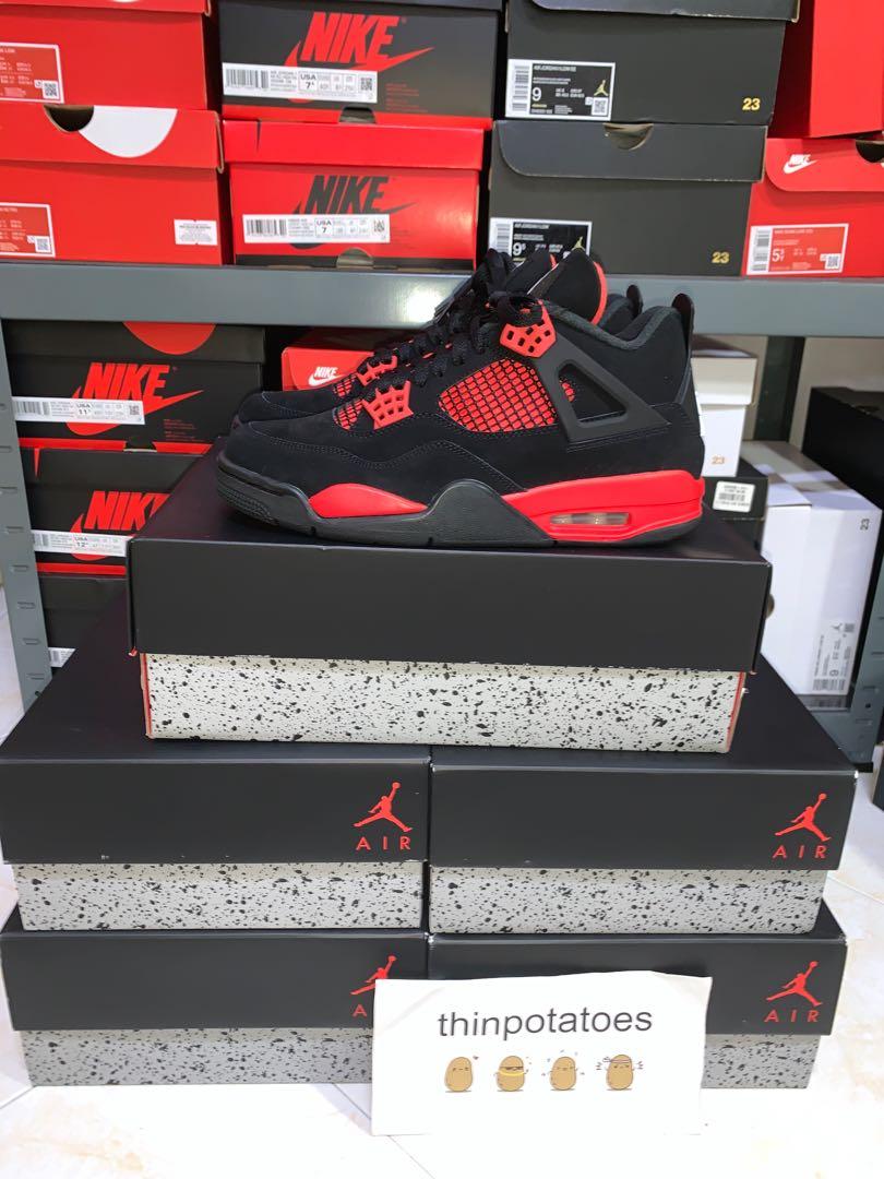 White black crimson jordan 4 online