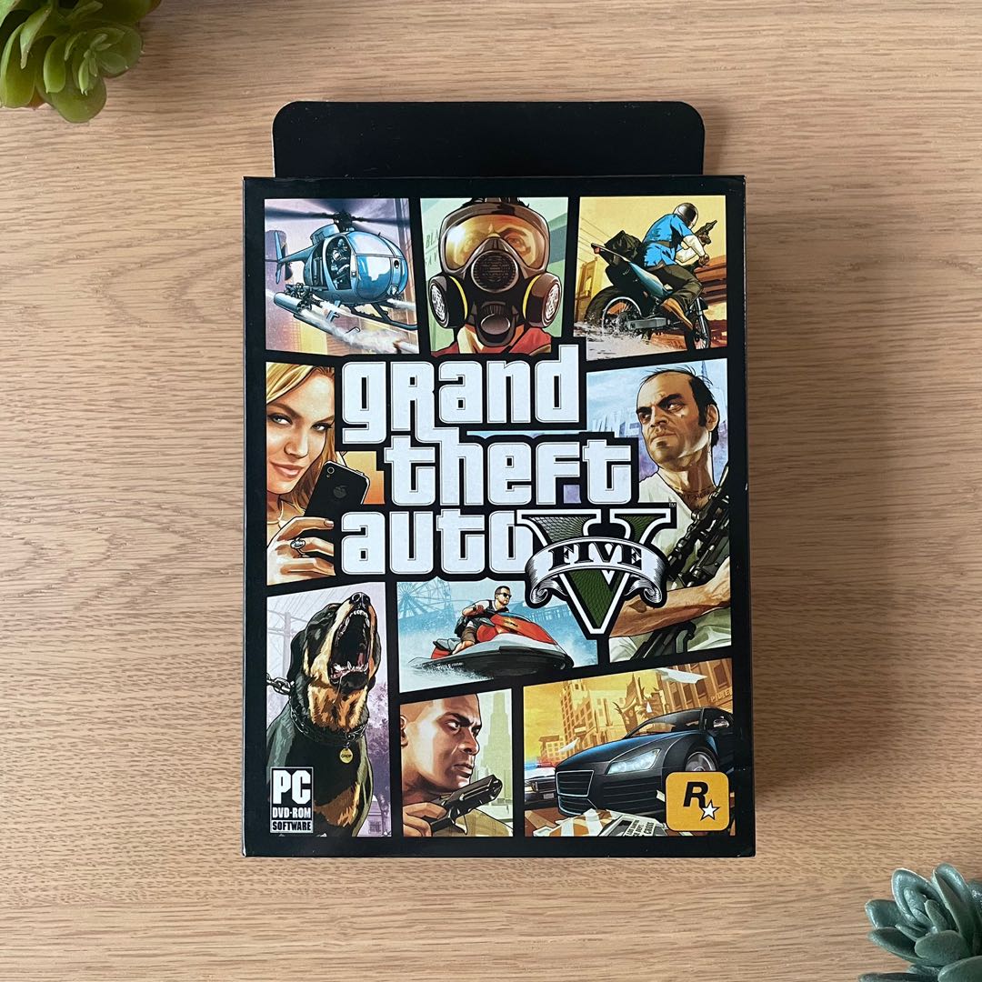 GTA V Grand Theft Auto 5 Original CD Box Set, Video Gaming, Video Games