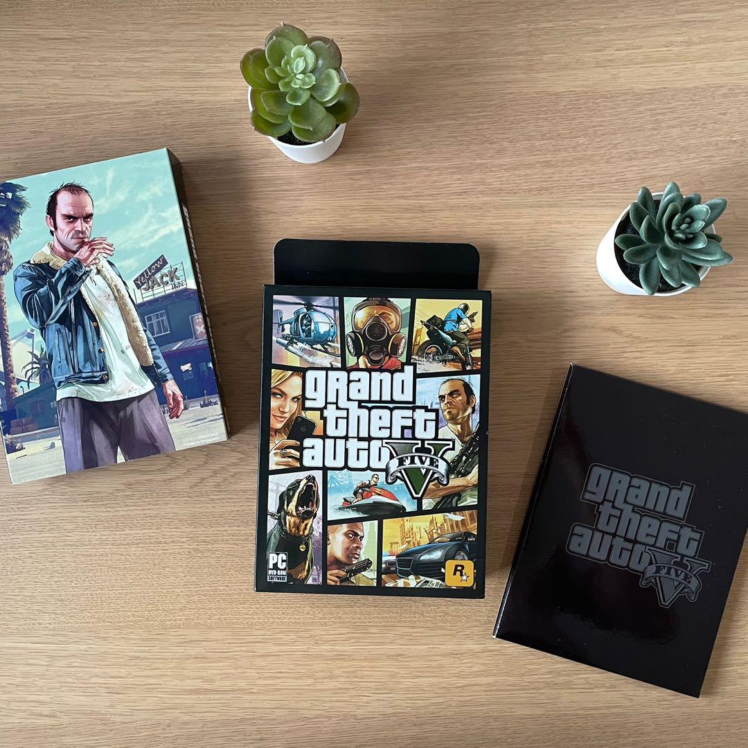 GTA V Grand Theft Auto 5 Original CD Box Set, Video Gaming, Video Games