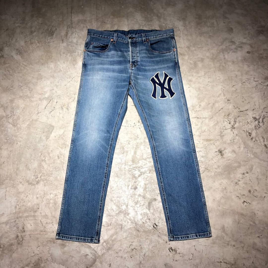 Gucci FW18 NY Yankees Tapered Denim 