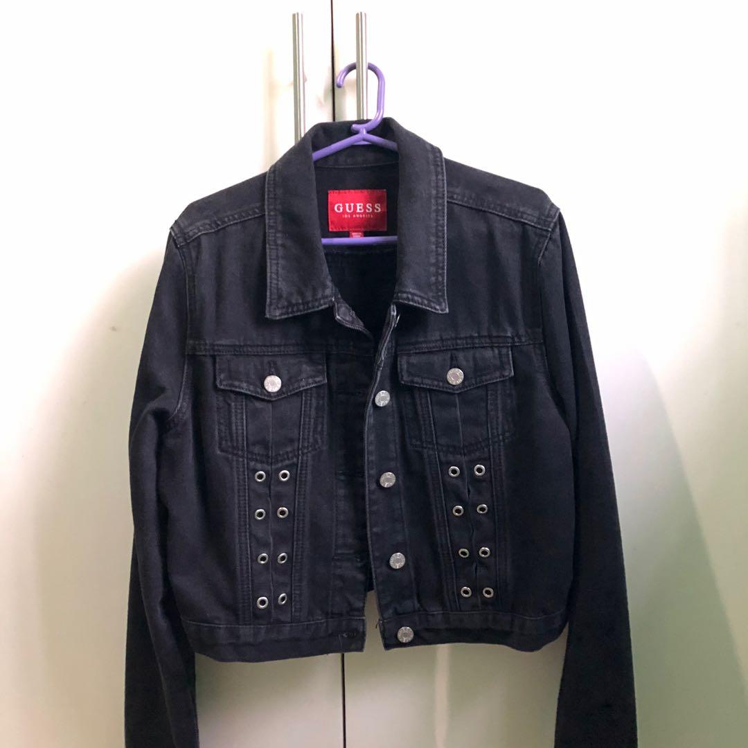Guess black jean jacket store