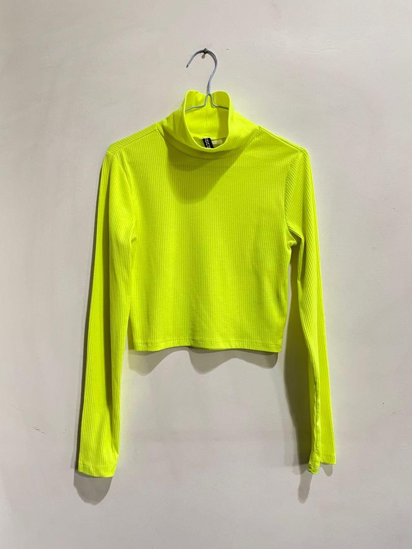 Yellow store neon turtleneck
