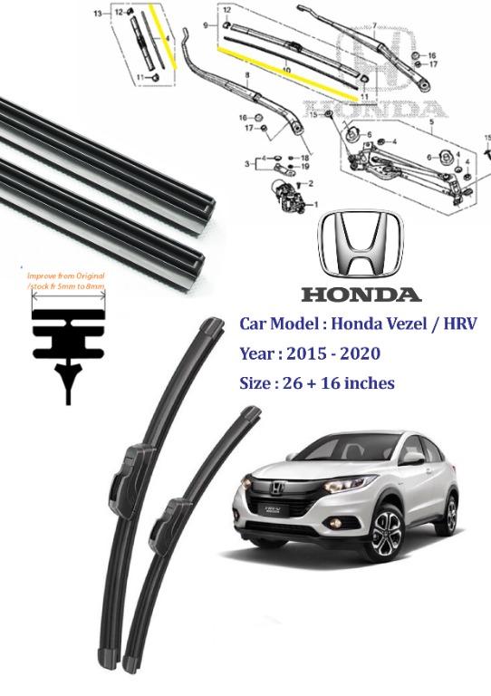 Honda Wiper blade refill (front) & (rear) wiper set, Car Accessories
