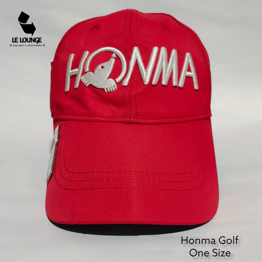 Honma Red Golf Caps, Olah Raga 