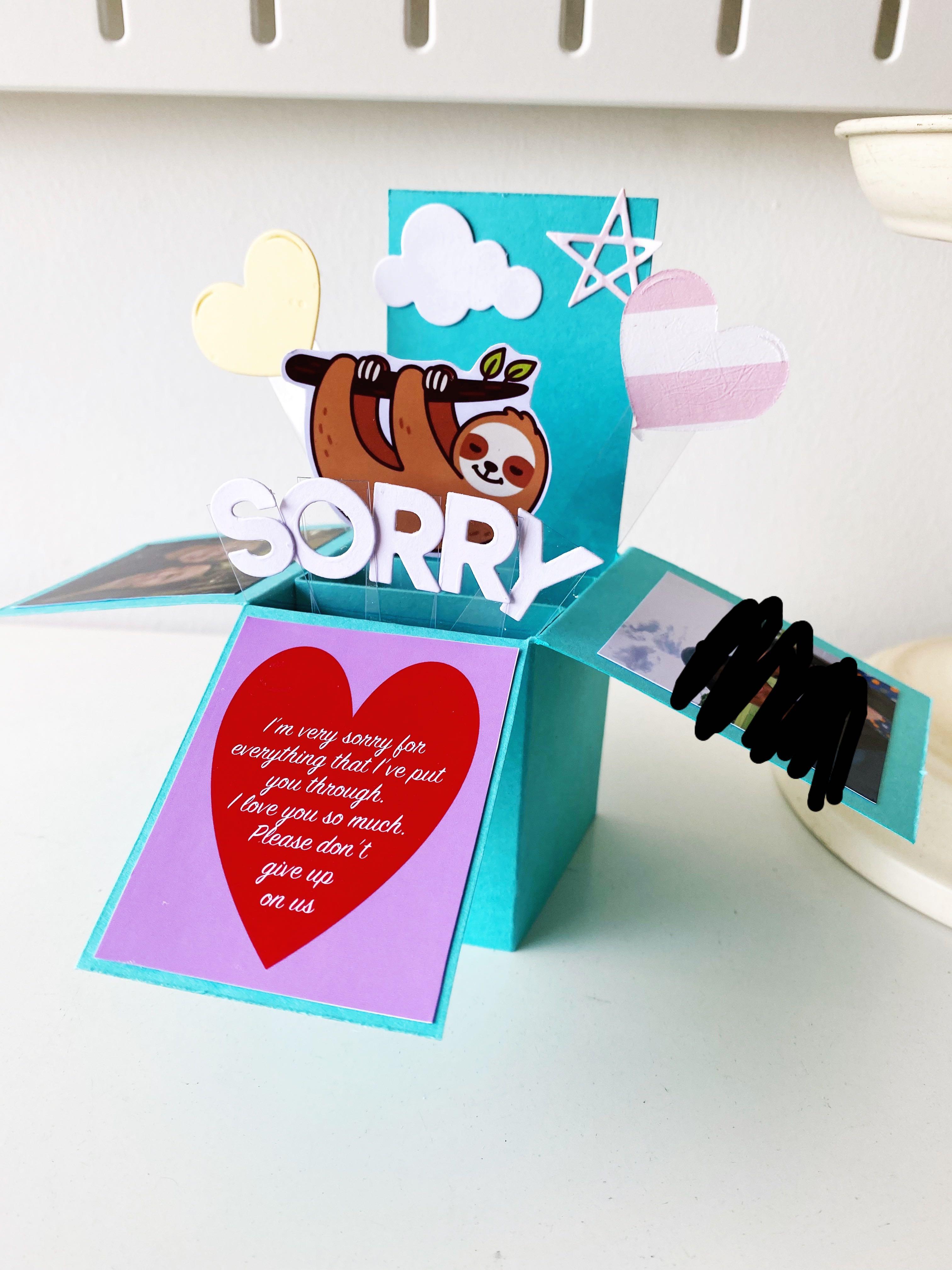 I am sorry apologize handmade interactive pop up card, Hobbies & Toys ...