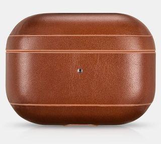 ICarer AirPods Pro Vintage Leather Protective Case Brown