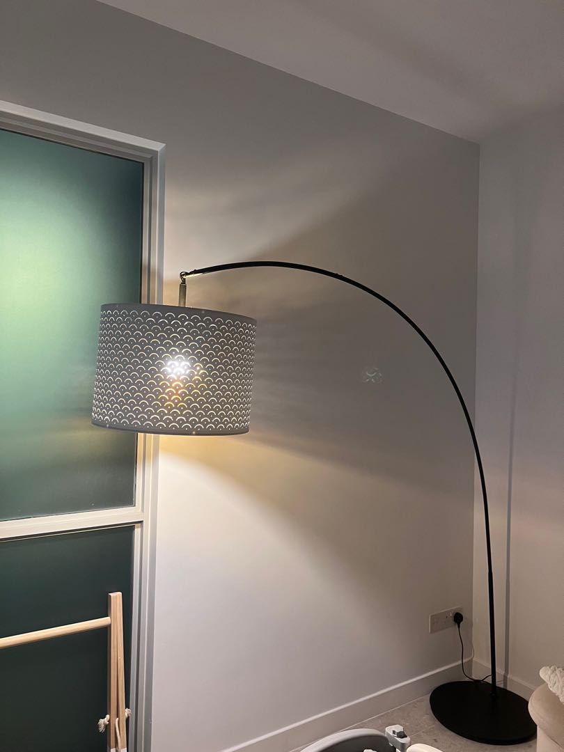 IKEA Nymo lamp shade + Skaftet Base, Furniture & Home Living