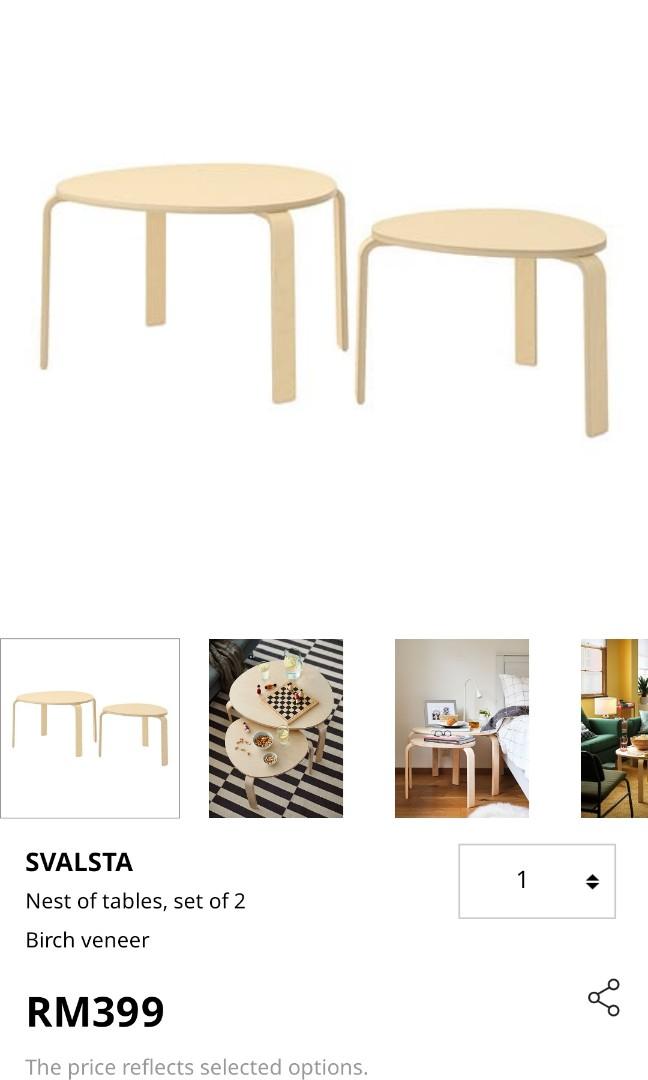 Ikea Svalsta nest coffee table set of 2, Furniture & Home Living, Furniture, Tables & Sets on