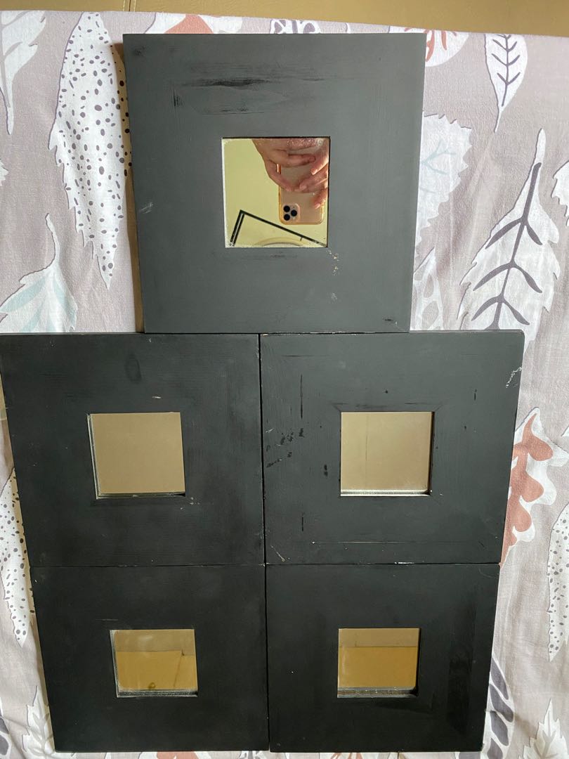 ikea wood wall decor with glass, Furniture & Home Living, Home Decor