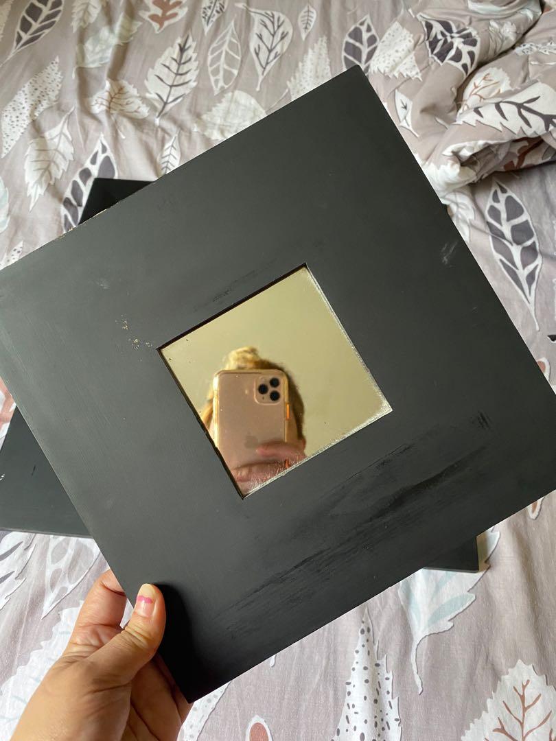 ikea wood wall decor with glass, Furniture & Home Living, Home Decor