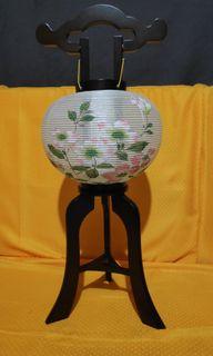 Traditional Japanese Flower Lantern (with light and stand)
