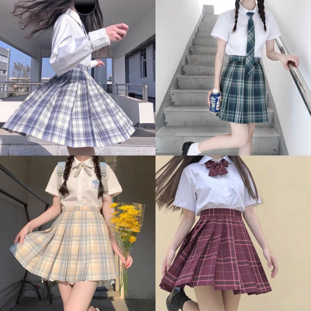 Jk seifuku skirt Japanese high school uniform style Checkered Tennis ...