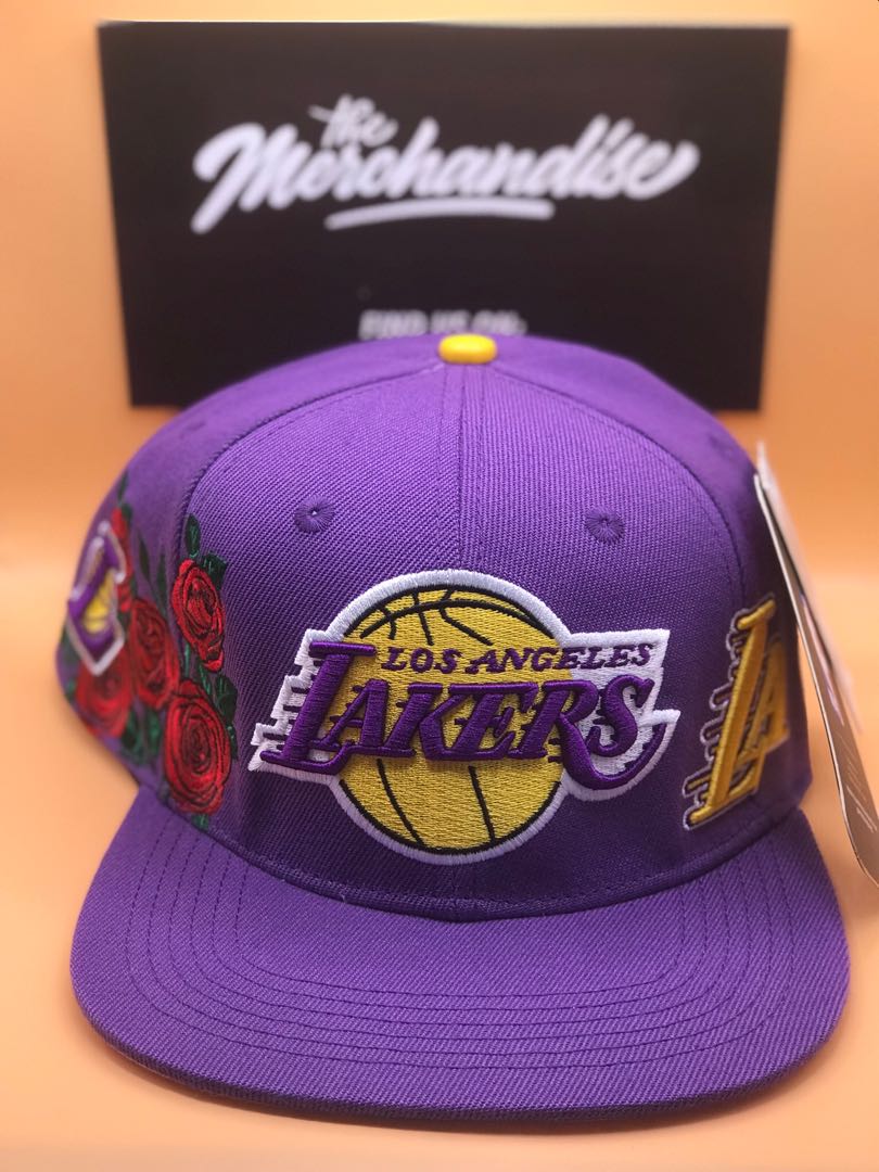 Los Angeles Lakers Pro Standard Snapback Roses 2020 Champions Purple Cap  Hat Pink UV