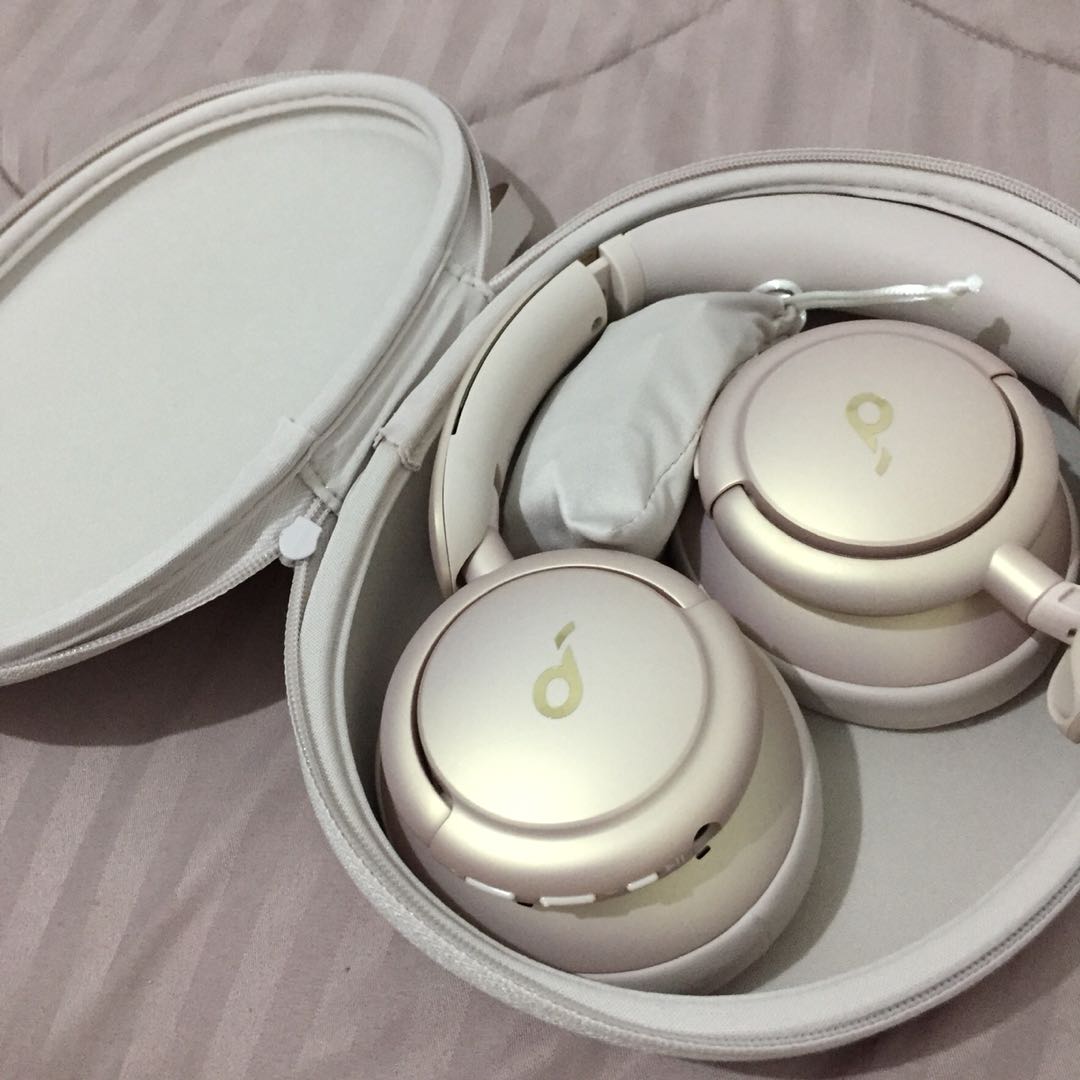 LIKE NEW Anker Soundcore Life Q35 Bluetooth Headphone - soft pink