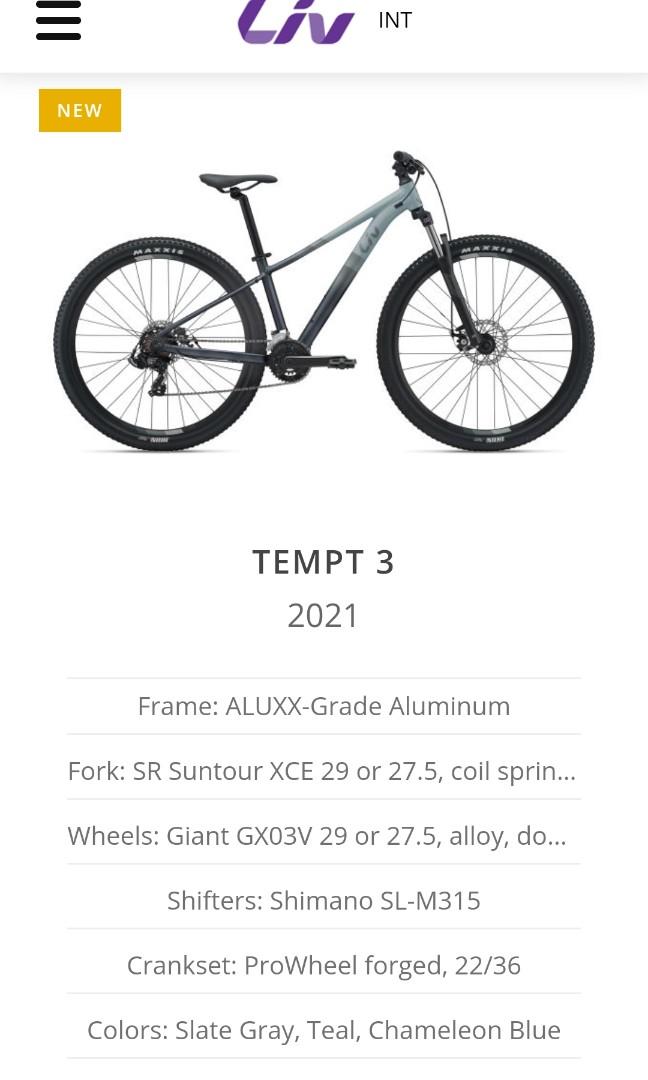 Liv bicycle tempt 3 Sports Equipment Bicycles Parts Bicycles