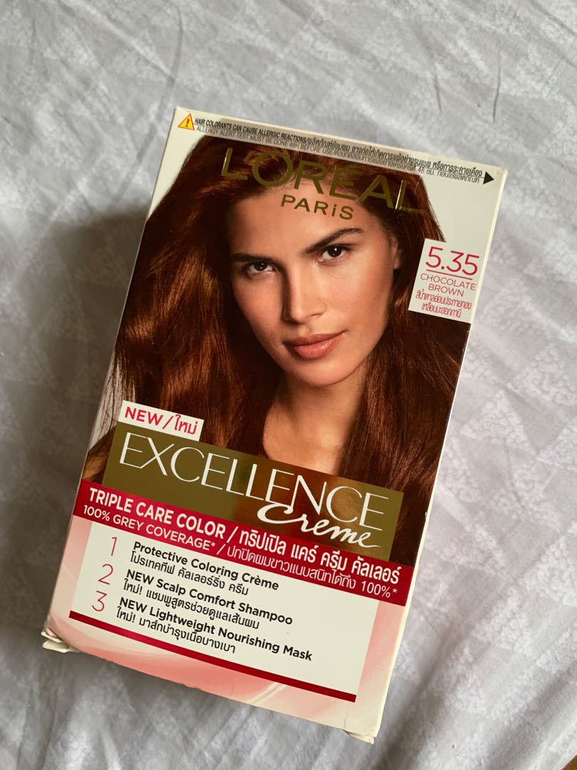 Loreal Paris New Excellence Creme Chocolate Brown Hair color, Beauty &  Personal Care, Hair on Carousell