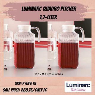 Luminarc Quadro Pitcher 1.7L  Pitcher, Juice Jug, Luminarc Pitcher  use for catering, hotel ,restaurant , cafeteria , home use. Message us for inquiries!  #pitcher #jug #quadro #luminarcjug