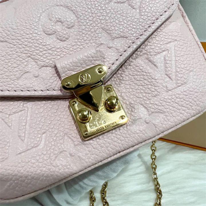 Louis Vuitton Pink Monogram Empreinte Leather Micro Metis Bag - Yoogi's  Closet