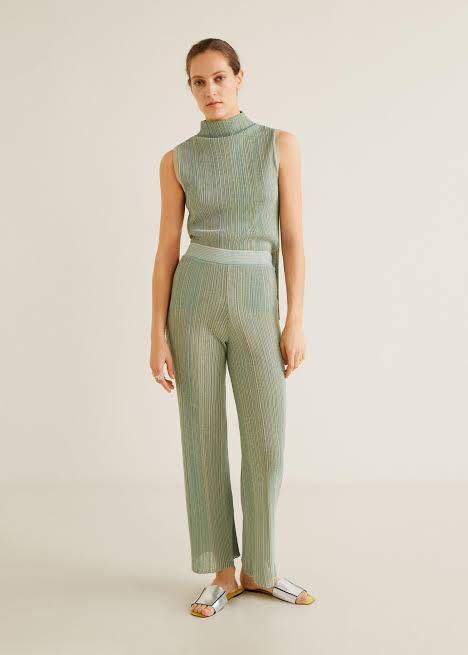 Mango Ribbed Pants / Trousers, Fesyen 