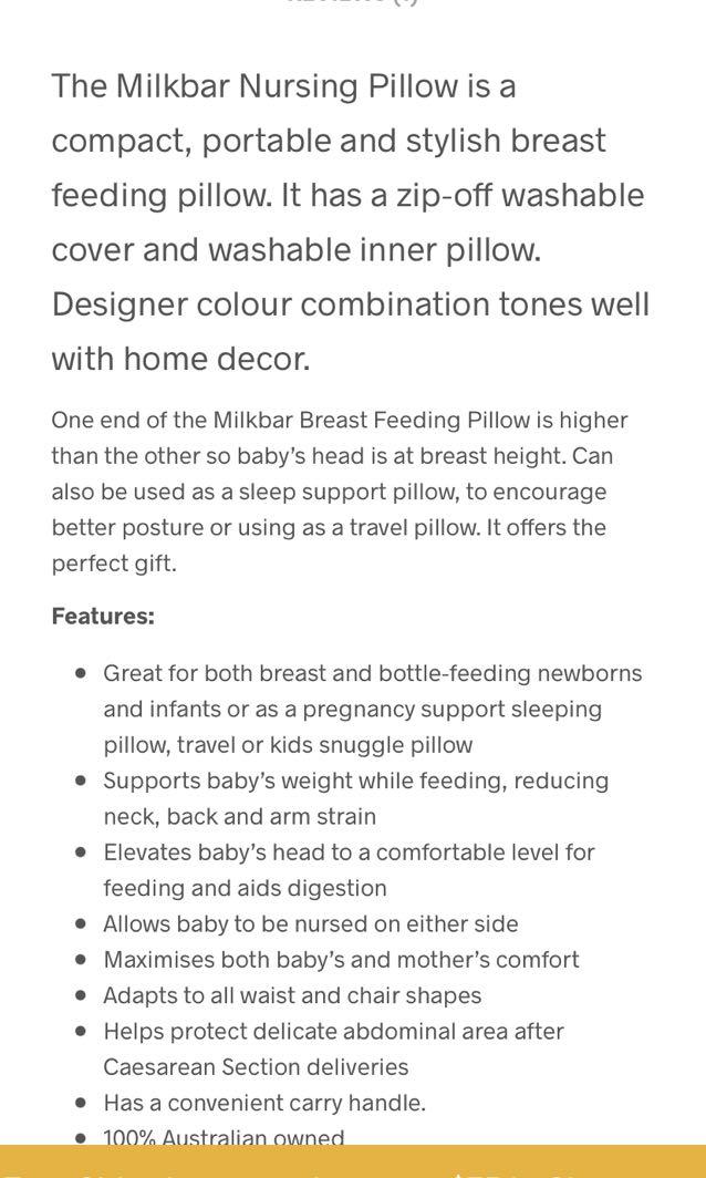 Milkbar nursing pillow, Babies & Kids, Nursing & Feeding, Breastfeeding