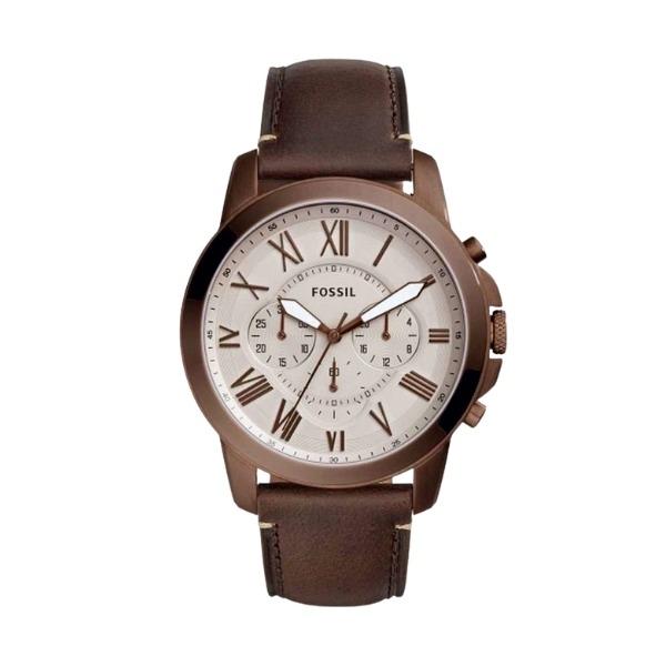 NEW Fossil Grant Leather Mens Watch FS5344