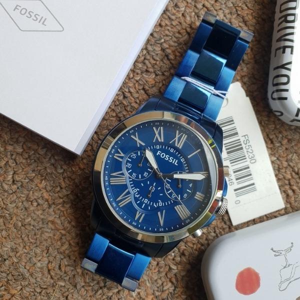 NEW Fossil Grant Stainless Steel Mens Watch FS5230