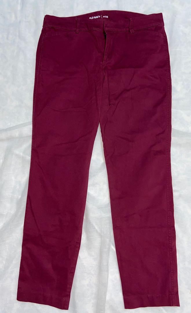 Old navy maroon pants on sale