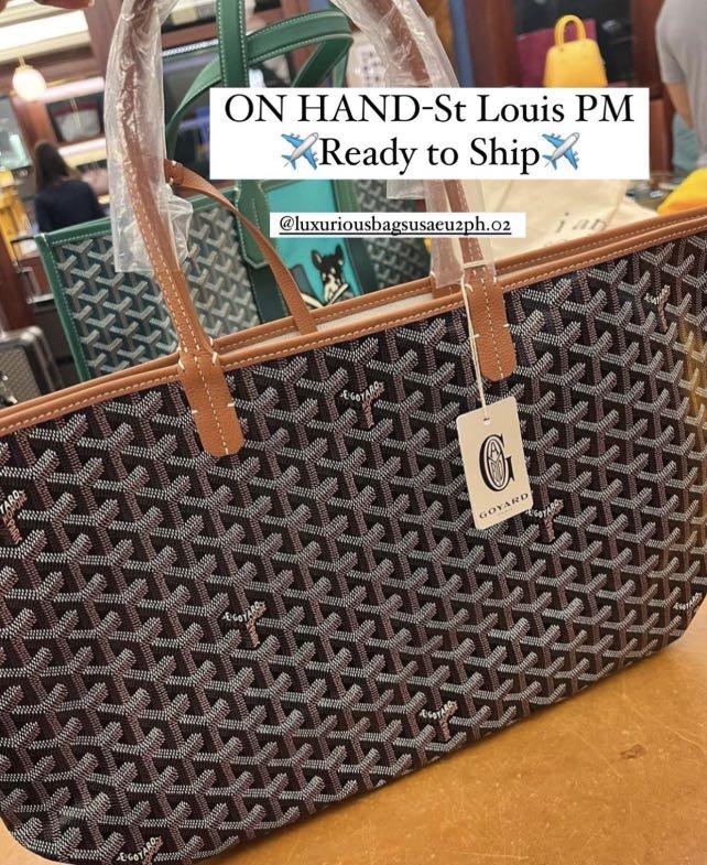 ON HAND. Brand New Goyard St Louis PM Black Complete with Receipt, Luxury,  Bags & Wallets on Carousell