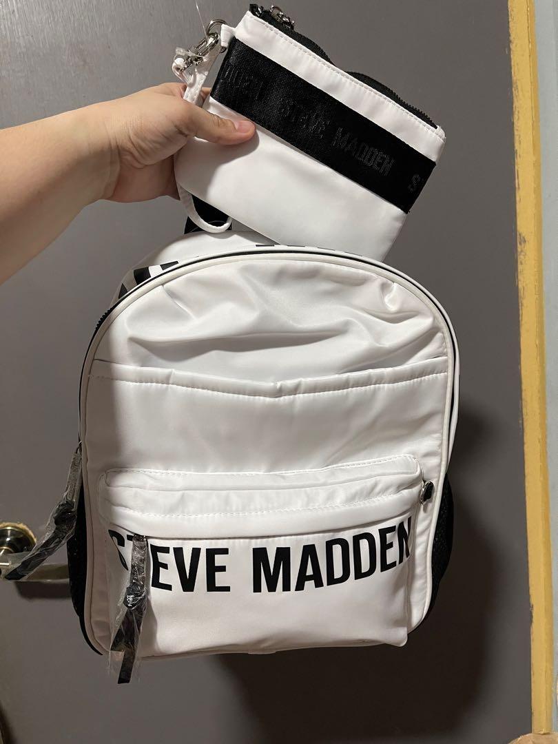 Black and white cheap steve madden backpack