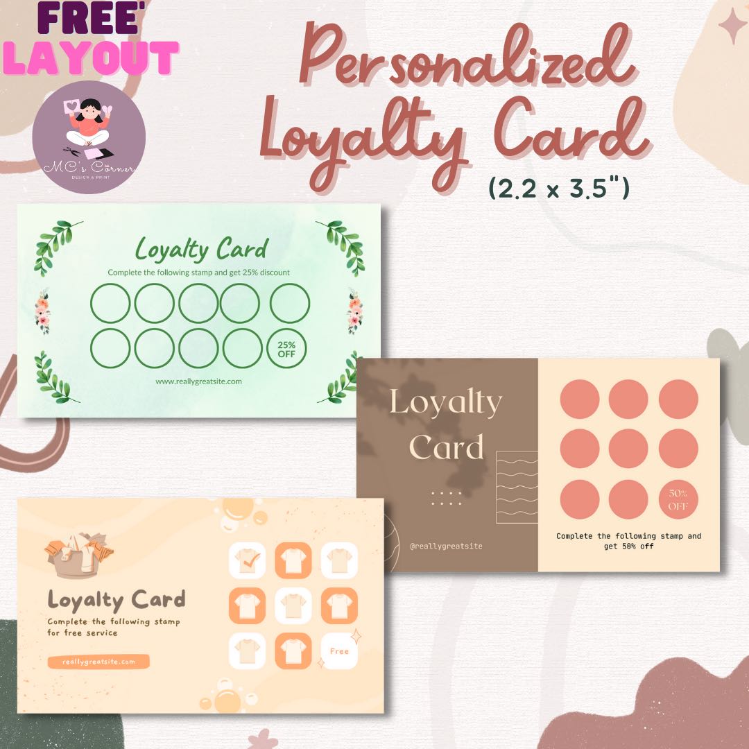 Personalized Loyalty Card Hobbies And Toys Stationary And Craft Art And Prints On Carousell 0158