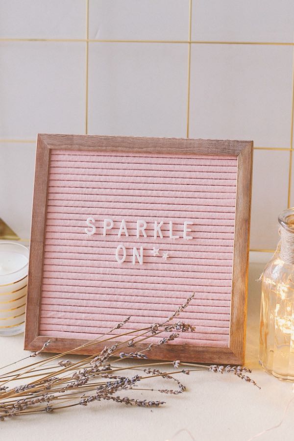 Pink Letter Board, Furniture & Home Living, Home Decor, Other Home