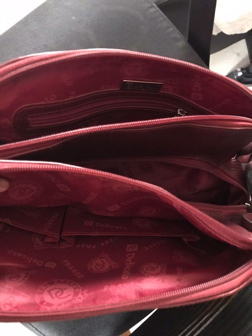 PRE-LOVED: Delicato France Bag (Maroon), Women's Fashion, Bags ...