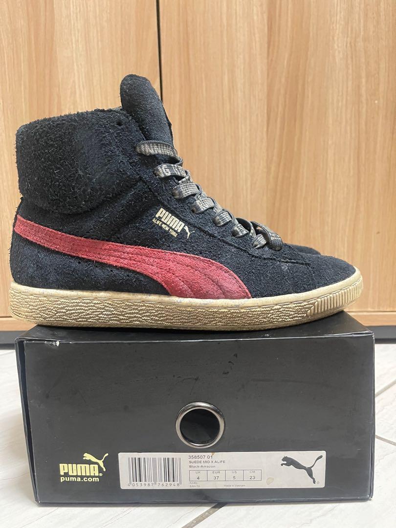 Puma ALIFE 聯名鞋款SUEDE MID 女段UK4, 他的時尚, 鞋類, 運動鞋、球鞋