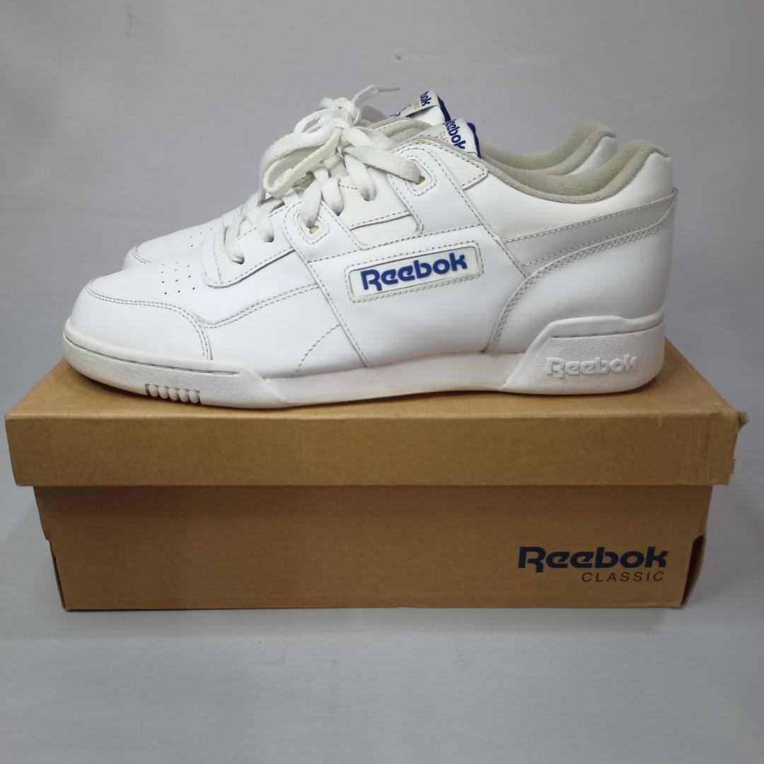 Reebok Workout Plus White Leather size 