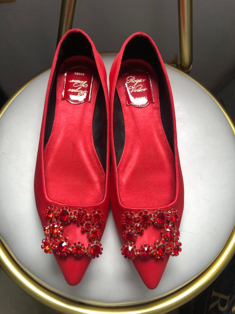 Roger vivier red flats top