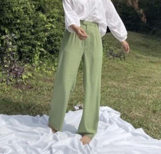 Sage Green Trousers | Celana Kulot 