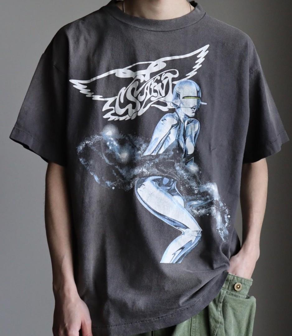 SAINT MICHAEL x SORAYAMA 22SS Vintage Tee Size S, 男裝, 上身及套裝